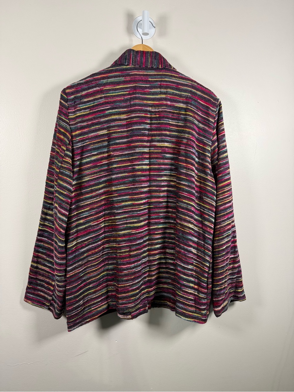 Alfred Dunner Multicolor Striped Button-Front Jacket - Picture 5 of 6